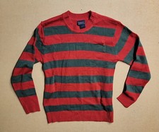 A Nightmare on Elm Street Freddy Krueger Striped Sweater Red Green Size SM