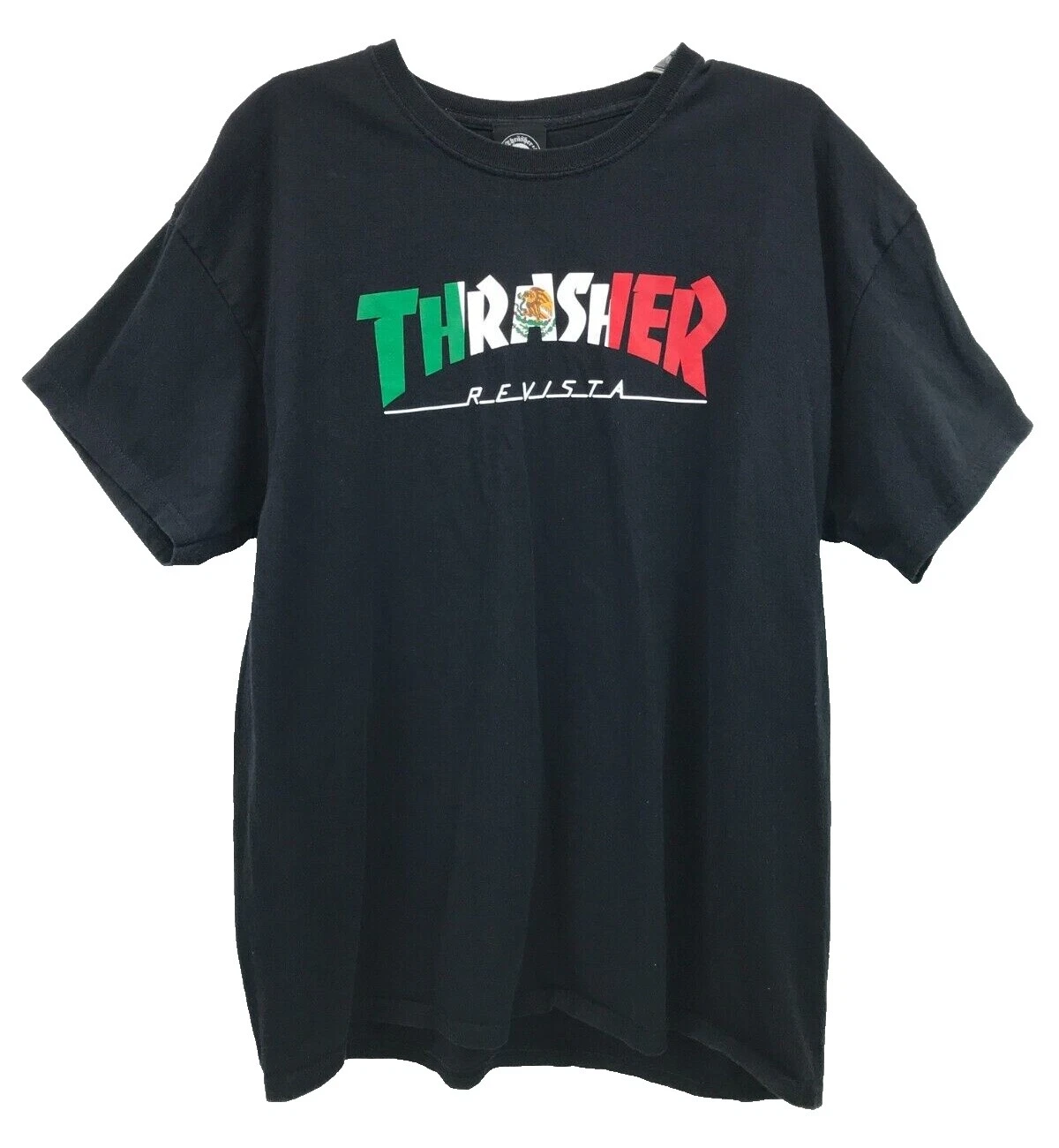Camisas Thrasher masculinas pretas tamanho XL