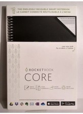 NEW Rocketbook CORE Smart Reusable Notebook Executive Size 6x8.8" - 36 pgs Black