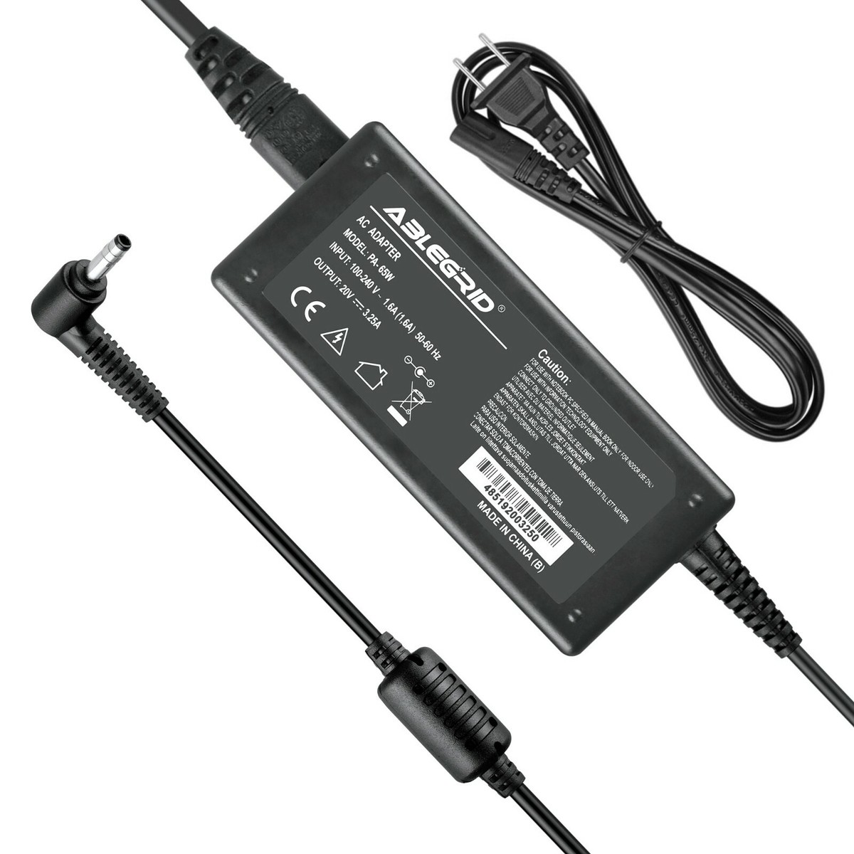 65W Laptop Charger Fit for Lenovo Ideapad 1 3 5 1-15iau7 1-15ijl7 3-15itl6 3-15iau7; Slim 3 5 7 ; Flex 5 4 4-1470; V15 V14 V17; Ideapad 110s 320 330 330s Laptop Power Supply Adapter - Online Store