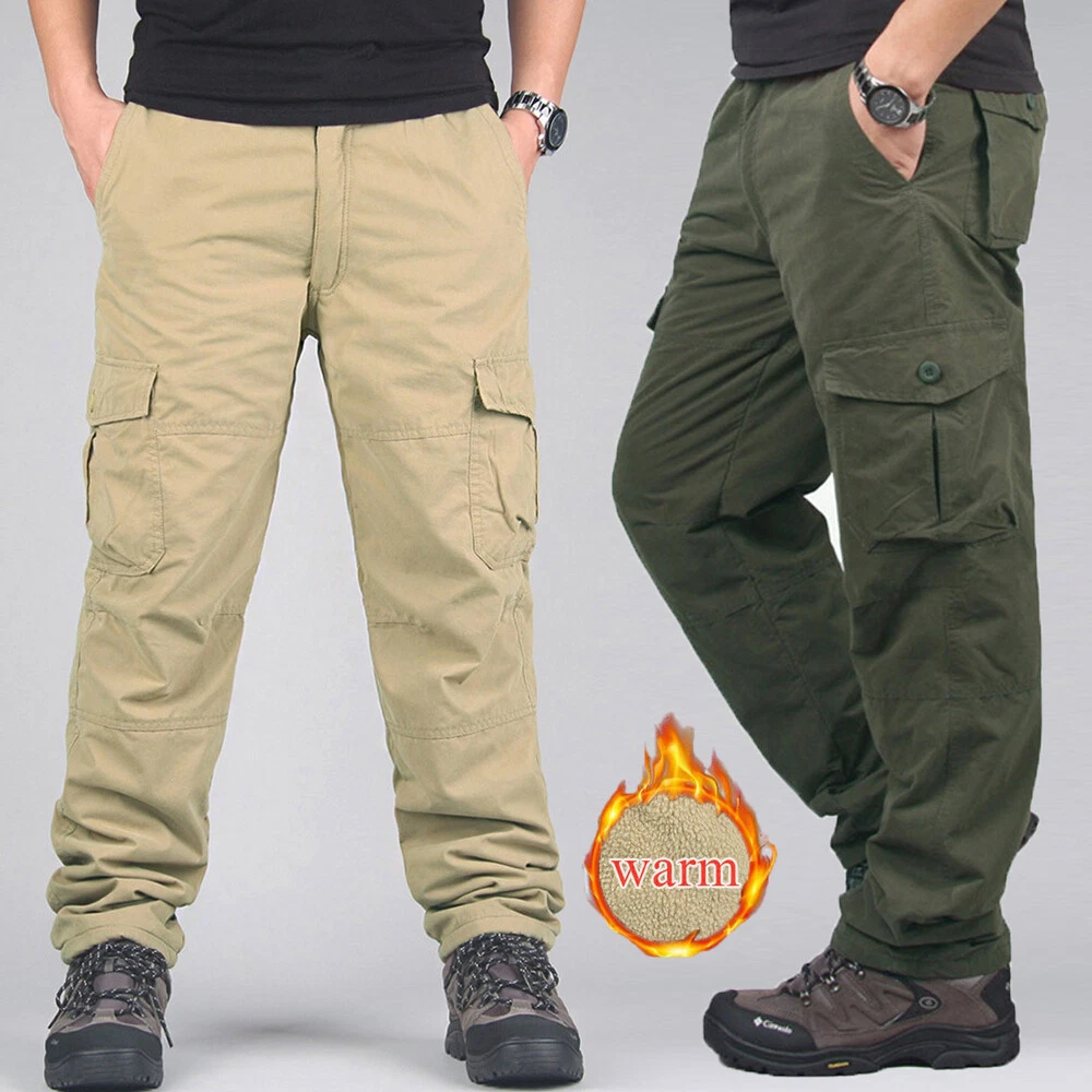 Combat Pants Trousers Long Pants Cargo Pants Fleece Lined Pants Fashion Outdoor