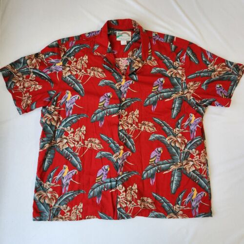 Vintage Paradise Found Hawaiian Shirt Adult 2XL H… - image 1
