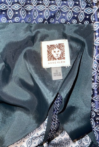 💐 Anne Klein Geometric Jacquard Peak Lapel Blazer Jacket 👚 6 - 第 5/14 張圖片