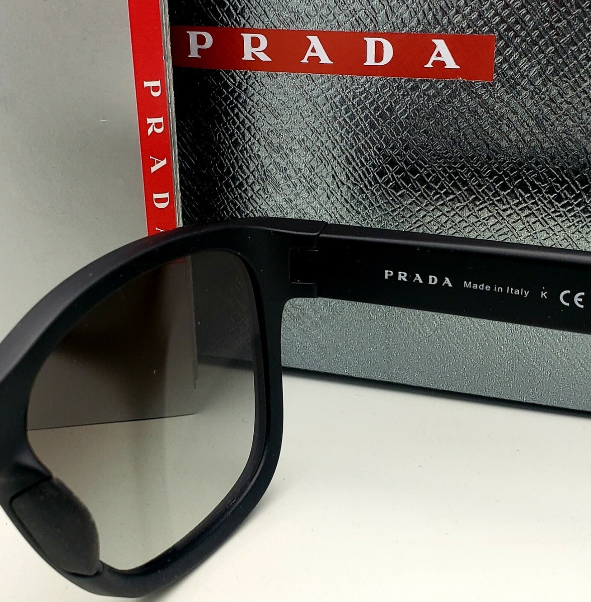 New PRADA Sport Sunglasses SPS 03Q DG0-0A7 Black Frames w New PRADA Sport Sunglasses SPS 03Q DG0-0A7 Black Frames w