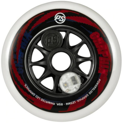 Powerslide Graphix LED Colour 125mm Inline Wheels (EACH)