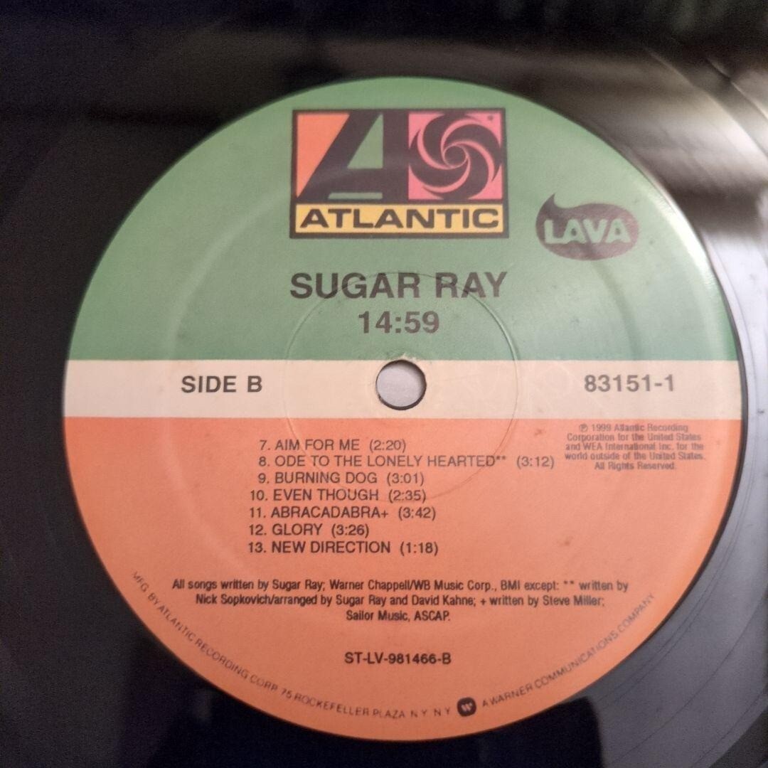 Sugar Ray – 14:59 (1999) Vinyl LP Atlantic Records Lava 83151-1 US