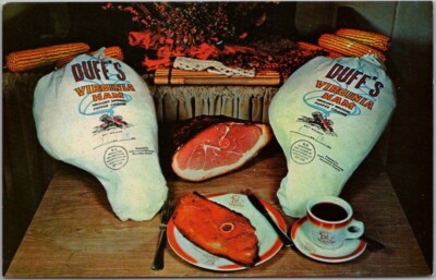 Winchester, VA Postcard DUFF'S FAMOUS RESTAURANT Hwy 11 Roadside ''VIRGINIA HAMS''