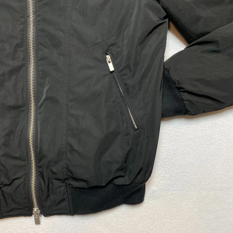 BLK DNM Jacket Mens S Black Lined Nylon Full Zip Quilted Flight Bomber - Image 3 of 4