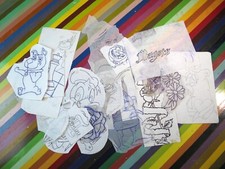 vtg 1990s Tattoo stencil Flash - Prison Art Tattoos SD Corrections B