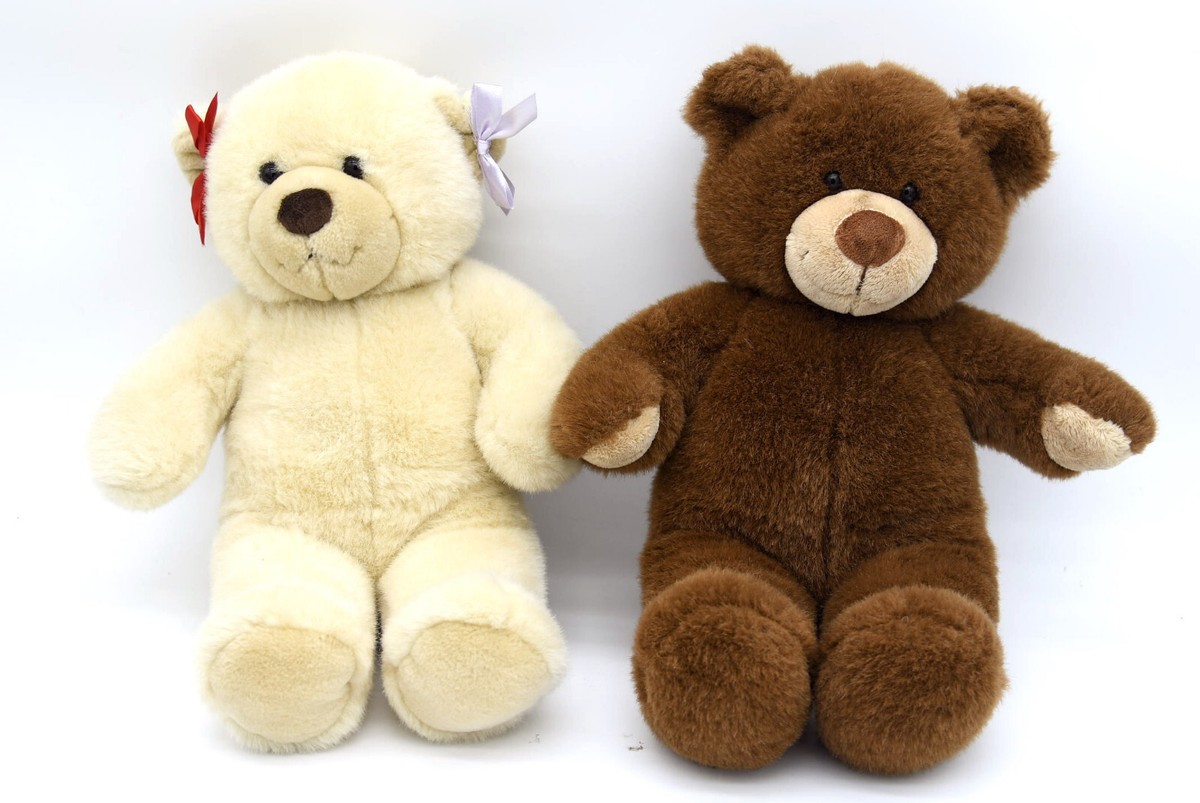 Build A Bear White Brown Chocolate Smile Soft Nose Teddy Tail