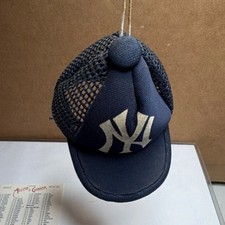 New York Yankees Navy Blue Mesh Mini Hat Accessory Sports Theme Ornament