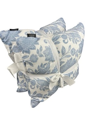 Ralph Lauren Decorative Pillows Set of 2 Blue White Floral Indoor