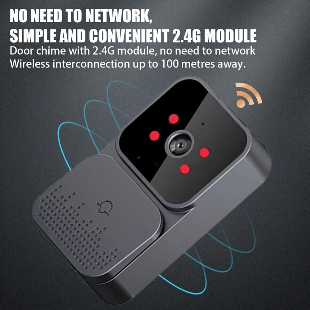 Smart Video Doorbell Phone Security Camera Door Bell Ring Intercom WiFi Wireless