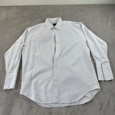 David Donahue Tuxedo Dress Shirt Mens 17.5 32/33 White Stud Front French Cuff
