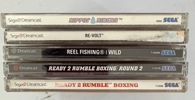 Dreamcast Games Lot - CIB, Complete - Ready 2 Rumble Round 2, Re Volt, Reel Fish