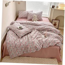 Duvet Cover Queen Pink Floral Bedding Set - Queen 90"x90" Boho Floral 12