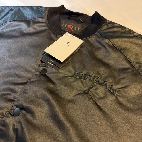 $150 Nike Air Jordan Bomber Jacket IF1947‑010 Men’s Sz L Black Lifestyle image 3