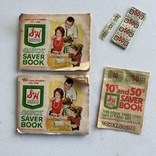 S&H Green Stamps, Quick Saver Books with Stamps, Vintage