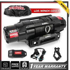 X-bull Atv Winch 6000lbs With Cover Synthetic Rope Ip68 Towing Utv 4wd Remote X-bull Atv Winch 6000lbs With Cover Synthetic Rope Ip68 Towing Utv 4wd Remote
