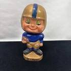Rare Vintage 1960's My Hero Bashful Football Player Bobble Head Nodder Toes Up