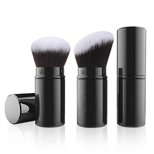 Retractable Makeup Brush, 2 Pack Travel Kabuki Face Blush Brush, Portable Pow...