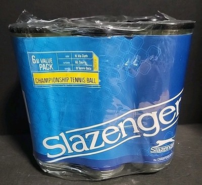 Slazenger Championship Tennis Balls 6 Sealed Cans 18 Balls Vintage 2010 