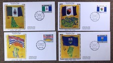 Canada 1979 Provincial Flags set of 12 Colorano FDC