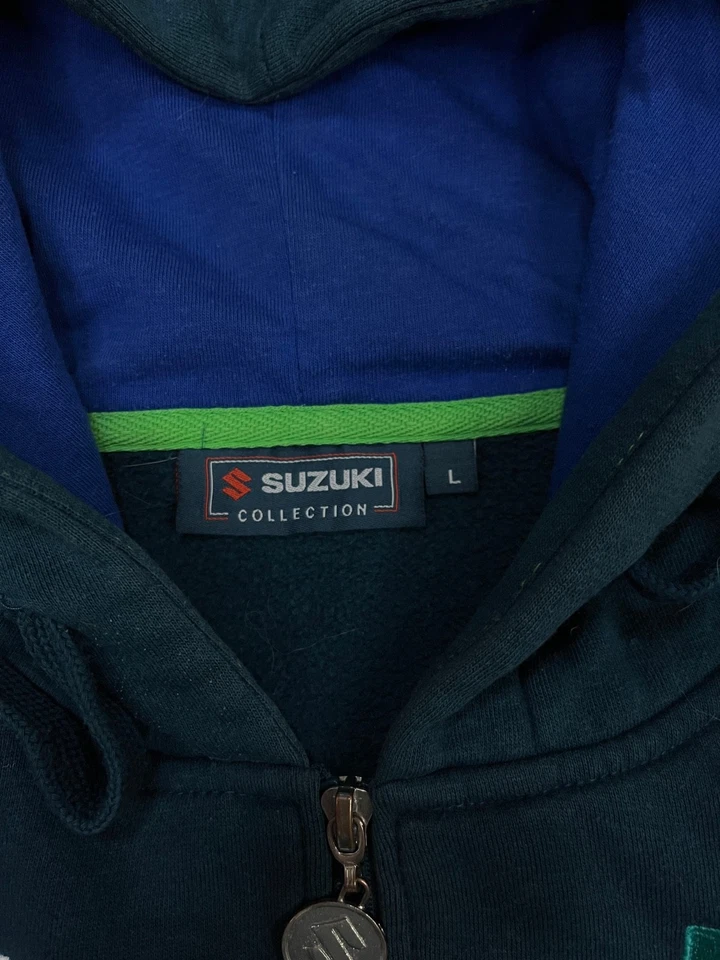 Chaqueta de colección Suzuki Crescent Racing Team Fixi para hombre con cremallera sudadera con capucha Motorex talla L Foto 4 de 4