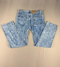 Levis 505 Orange Tab Acid Wash Jeans