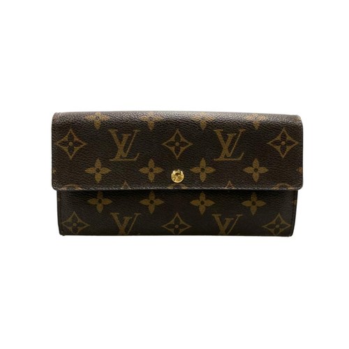 Louis Vuitton Long Wallet Sarah Monogram Brown Women's Used From Japan
