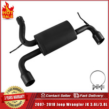 Exhaust Muffler System Dual Cat Back For Jeep Wrangler Jk 2dr 4dr 2007-2017