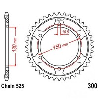 Kettenrad Stahl 47-ZäHne 525# FüR Honda XL 600 V Transalp Ritzel Grobverzahnt 19