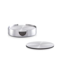 Zeller 27239 Glasuntersetzer-Set Edelstahl 7-Tlg, Edelstahl 18/0, Ca. Ø 10 X ...