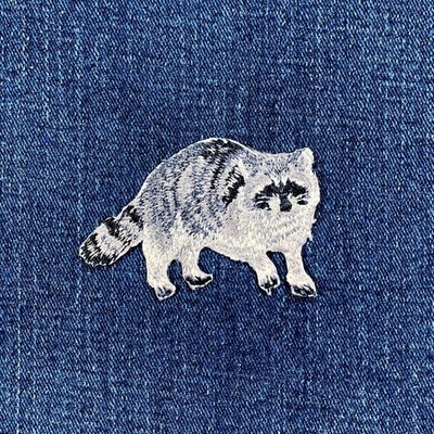 Raccoon Applique Patch - Embroidered Wild Animal Badge 2.5'' (Iron On)