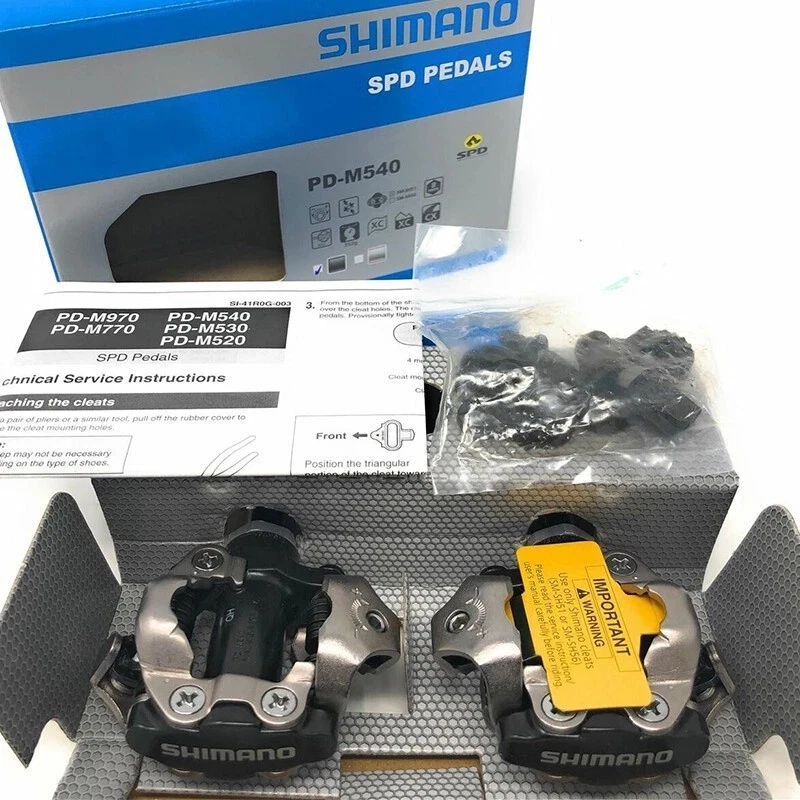 Shimano PD-M540 SPD Mountain Racers Bike Black MTB Clipless Pedals & Cleats - Image 2 of 4