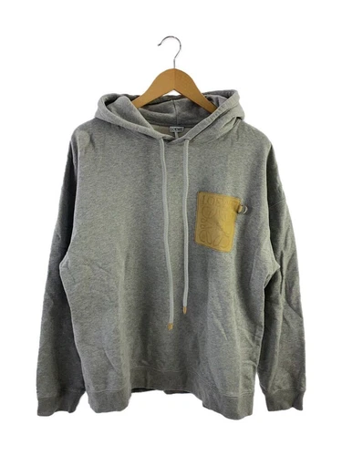 Felpa con cappuccio LOEWE XL cotone grigio tinta unita H526Y25J12 usata
