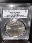 2011-S PCGS MS69 American Silver Eagle Struck at San Francisco 1 Oz Fine Silver