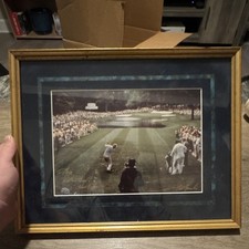 Ted Hamlin Signed Golf Print Arnold Palmer Jack Nicklaus Masters Augusta Framed