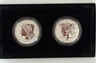 U.S. Mint 2023 S Morgan & Peace Silver Dollar Reverse Proof 2 Coin Set COA — photo 1