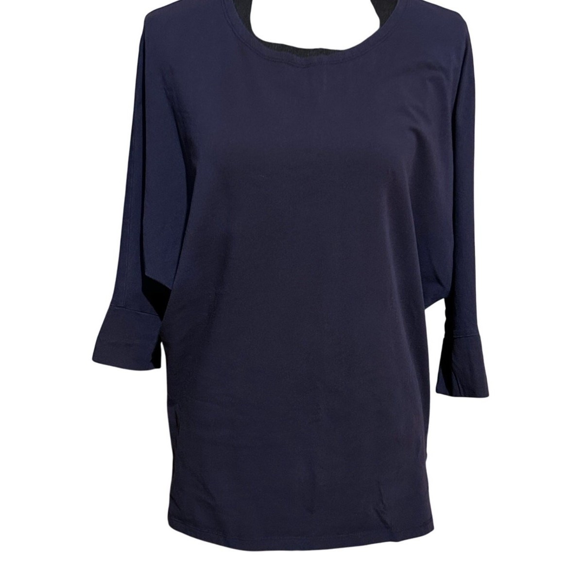Elegantees Dark Blue Navy Dolman Sleeve Top Women's M Medium | eBay