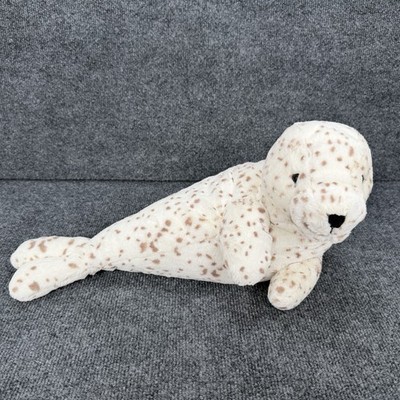 Jellycat SIGMUND SEAL Retired Plush 16'' Spotted White & Brown Stuffed Animal