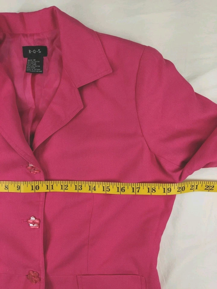 Blazer mujer RQT tres botones rosa talla 10 Foto 4 de 4
