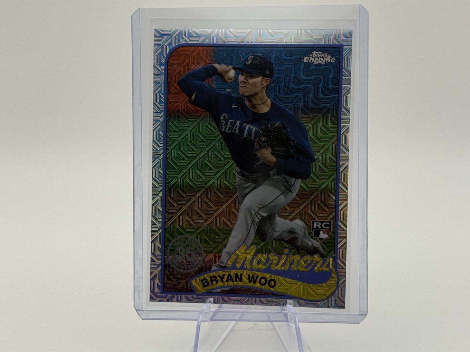 2024 Topps Series 1 - 1989 Topps Chrome Silver Pack Bryan Woo #T89C-95 (RC)