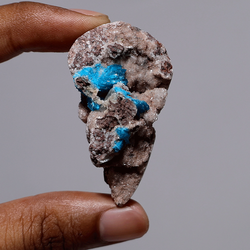 Cavansite Crystal Specimen on Sparkling Matrix • Electric Blue Cavansite Cluster - Afbeelding 4 van 13