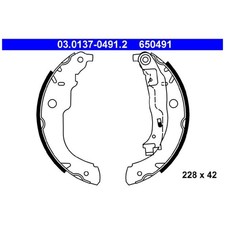 Bremsbackensatz hinten für DS 3 SA SB | 23832614