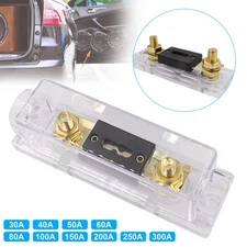 30/40/50/60/80/100/150/200/250/300A In-Line ANL Fuse Holder w/ Fuse PV System