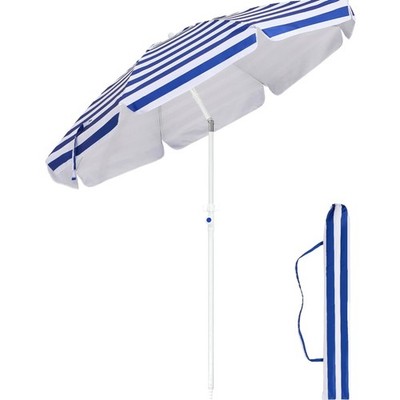 Beach Sonnenschirm Sonnenschutz UV 50+ mit Sandanker 1.6m Garten Balkon