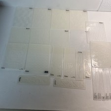 Lot of 24Embossing Folders Sizzix Darice Cuttlebug 12 Reg Size 12 Small