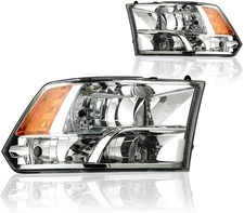 2009-2018 Dodge Ram, Chrome Housing Amber Reflector（Basic） 