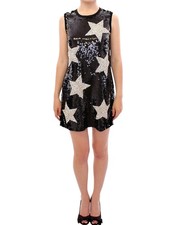 Dolce & Gabbana Masterpiece black crystal swarovski stars sheath Women's dress